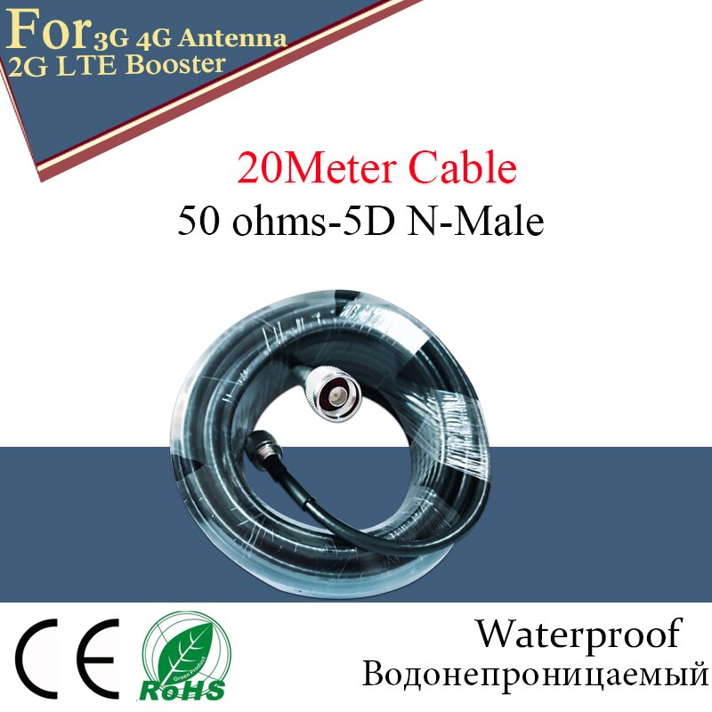 5d-50ohm n tipo 20 medidores cabo coaxial 20 m cabo de comunicação para 2g 3g 4g impulsionador do sinal do telefone móvel