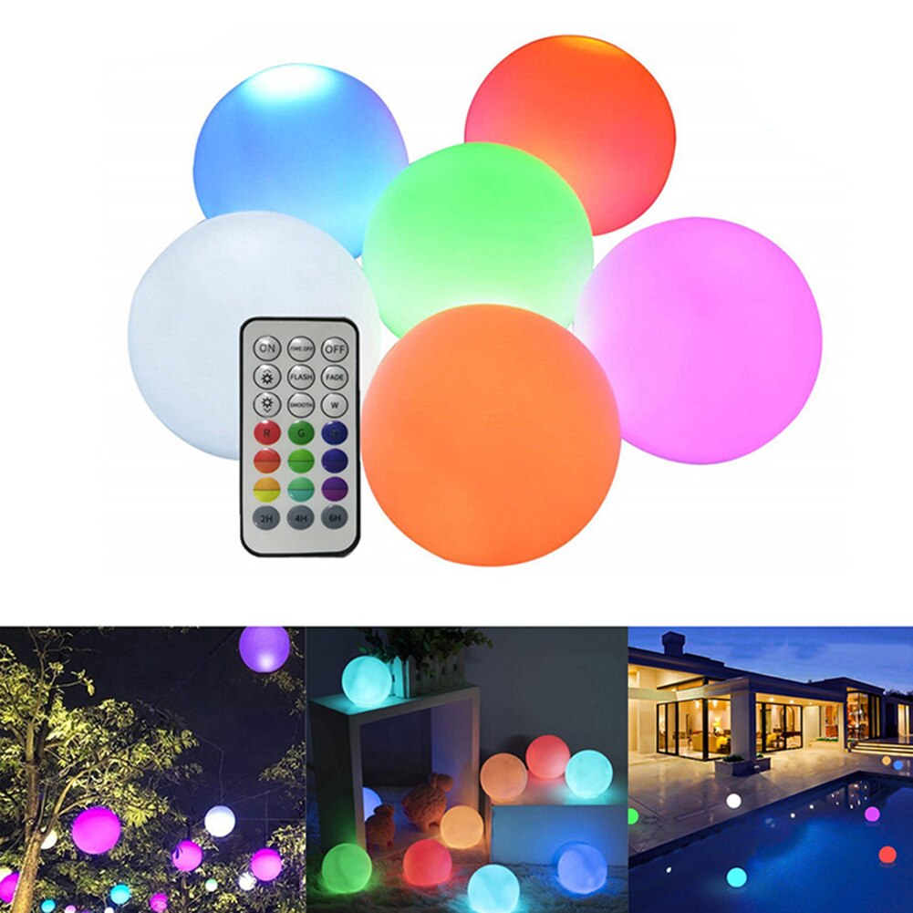 Drijvende Zwembad Licht Led Bal Licht Rgb Afstandsbediening Waterdichte Lichtgevende Bad Zwembad Bal Licht Home Party Verlichting