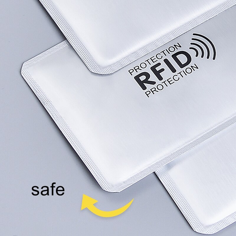 5pcs Anti Rfid Card Holder NFC Blocking Reader Lock ID Bank Card Case Protection Metal Credit Card Holder F052