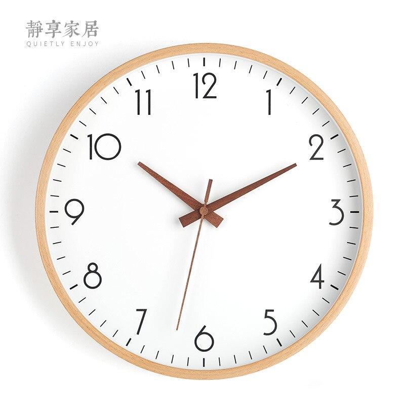 Duży zegar ścienny nowoczesne drewno styl japońnarty cichy drewniany igły zegar kuchenny zegary ścienne Dom dekoracje Horloge fresk prezent FZ802: A / 14 cal