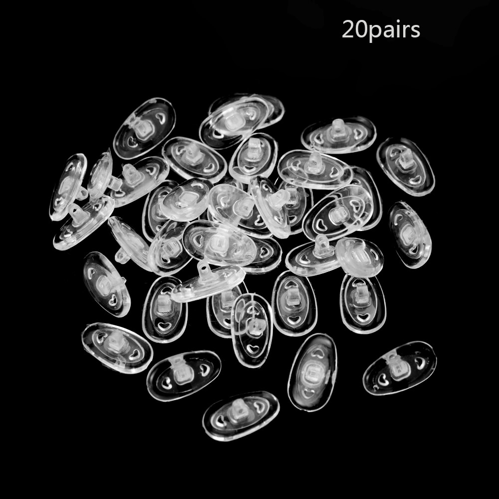 20 par silikonowe noski robić okularów wkrętrzcinowy w parę wyjątkowo miękka przezroczysta okulary akcesoria robić okularów antypoślizgowe 13mm
