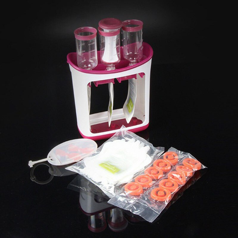 Squeeze Juice Station Baby Food Organination Storage Containers Baby Food Maker Set Fruit Puree Packing Machine Party