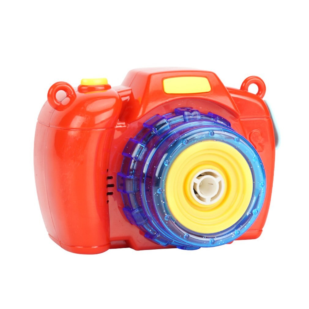 Netto Rode Camera Bubble Machine Speelgoed Jongen Meisje Lichte Muziek Elektrische Kinderen Blazen Bubble Outdoor Vierkante Speelgoed: red