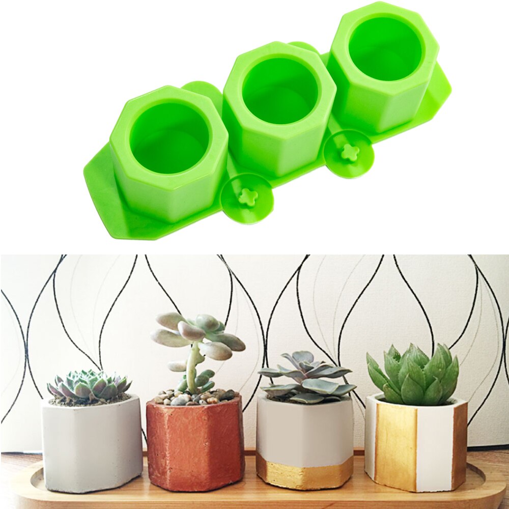 Silicone Pot de fleurs moule bricolage ciment Succulent Pot de fleur faisant moule manuel argile artisanat ciment Silicone béton bouteille moule