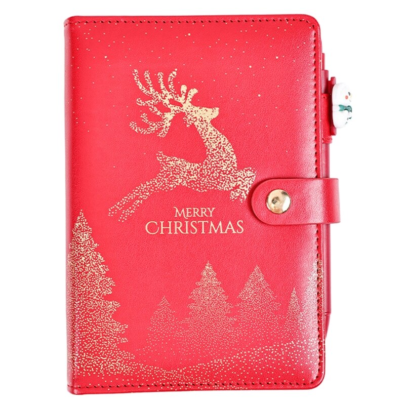 2022 Lederen Notebook Set Met Gel Pen A6 Bindmiddel Notepad Xmas Set Voor Kind Volwassen