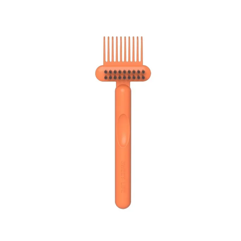 2In1 Comb Cleaning Brush Hairbrush Cleaner Rake Comb Embedded Tool Mini Hair Dirt Remover For Removing Hair Dust Home Salon Use: Orange