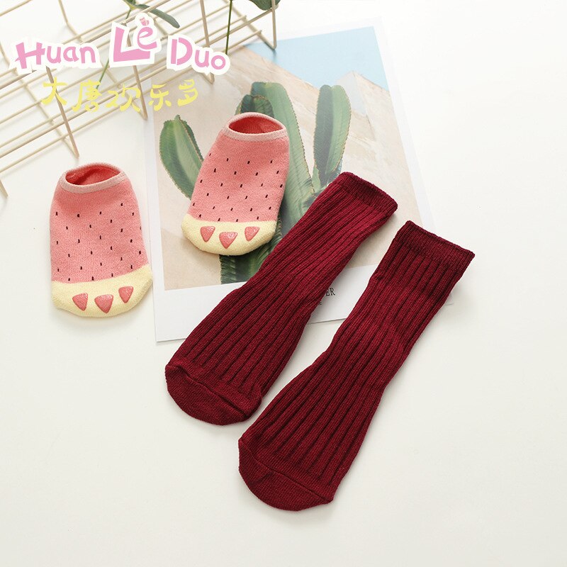 2 Paren/set Winter Herfst Thicken Katoenen Baby Thuis Sokken Cartoon Jongens Meisjes Anti Slip Sokken Kinderen Floor Kids Sokken 0-4Y