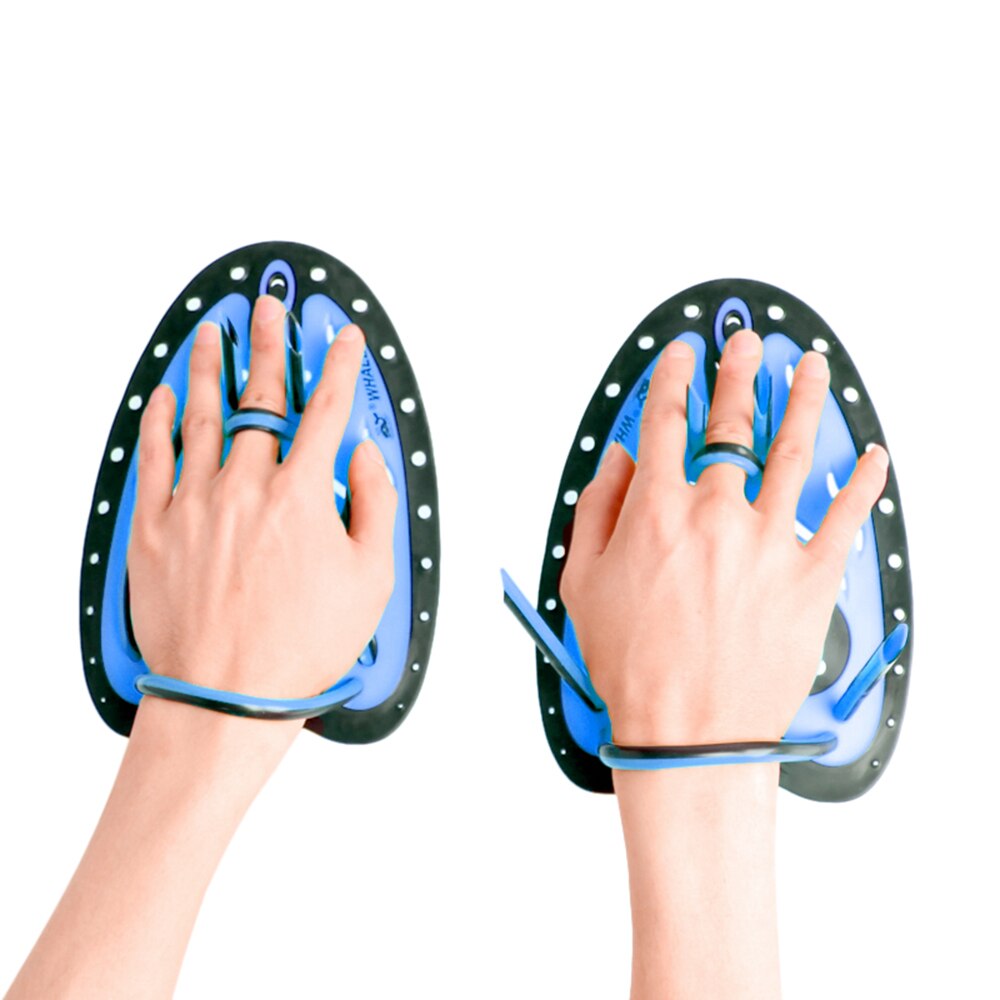 1 par de paletas de natación, mano para principiantes, paleta de entrenamiento, guantes acuáticos con correa ajustable, buceo, mano