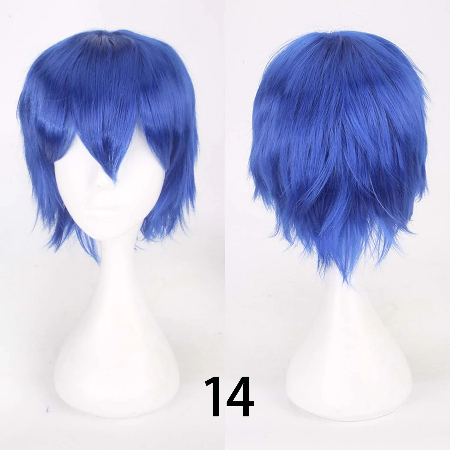 Wolf schneiden Mit Pony abgehackt Cosplay Party Perücke Für Männer Frauen Rosa verrotten Blau Lila Koreanischen Stil Mann Perücke Synthetische Kurze Perücken: Orange