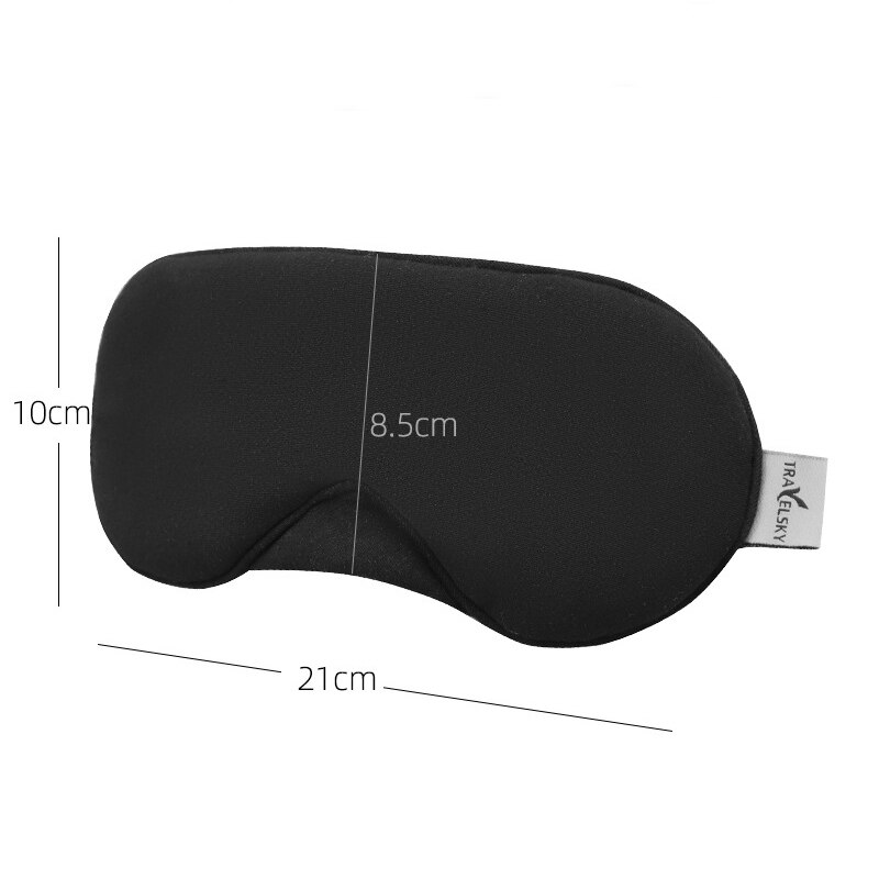 1Pc Slaapmasker Slapen Blinddoek Soft Eye Mask Eye Cover Masker Ooglapje Cover Travel Relax Cover Blindfold eye Care Tool: Black