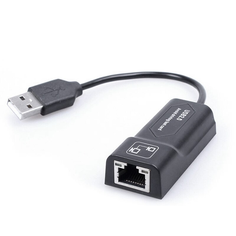 External Network Card Adapter Drive Free USB 2.0 to Rj45 10/100Mbps Ethernet Lan Converter for Pc Tablet Laptop