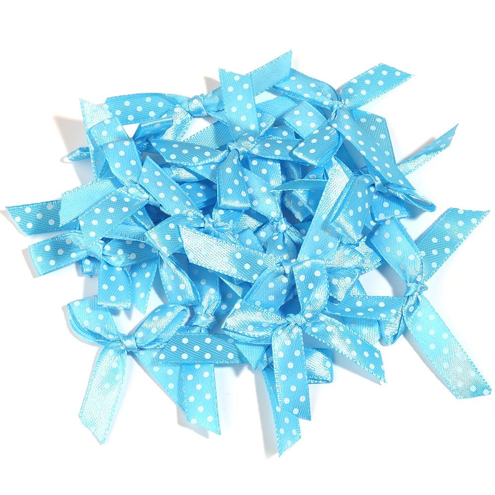 50 teile/los Farbe Polka Punkt Bogen Band Gebunden BöGen für Kleidung Party Dekoration DIY Haarnadel Handwerk Zubehör Materialien: Zimt
