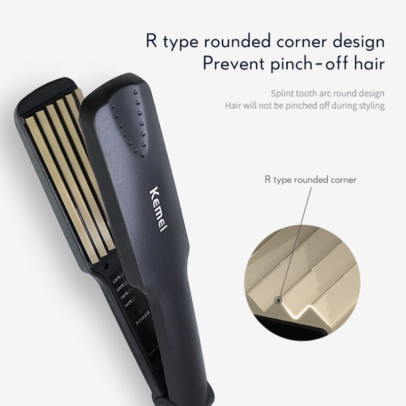 Professionele Gegolfde Haar Curler Toermalijn Keramische Krultang Crimper Maïs Plaat Maïs Perm Spalk Haar Styling Tools 35D