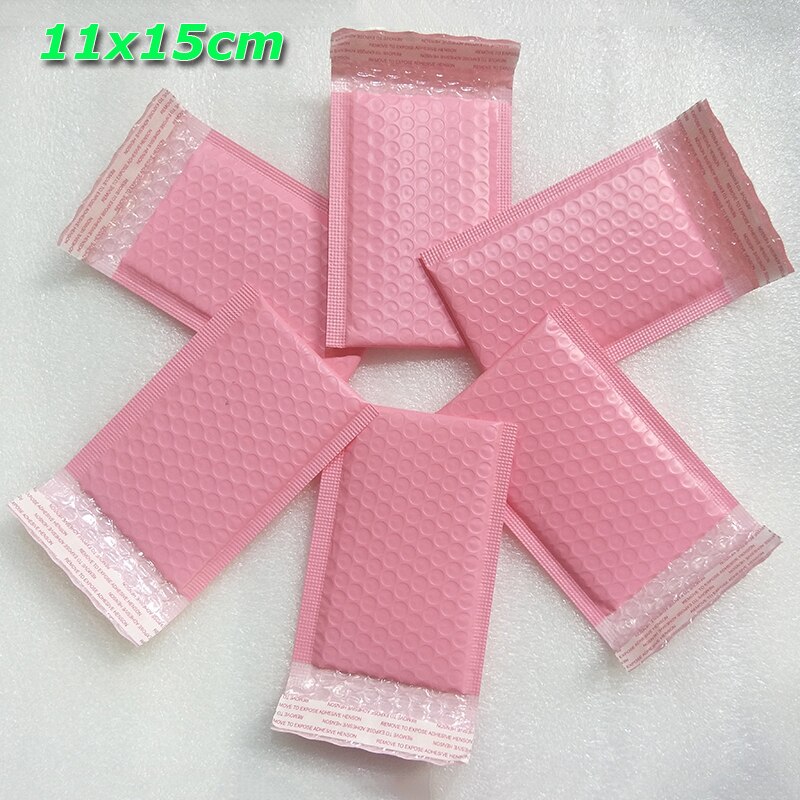 25 stk boble kuvertpose pink boble polymailer selvforseglet postposer polstrede kuverter til bogmagasin foret mailer 11 x 15cm