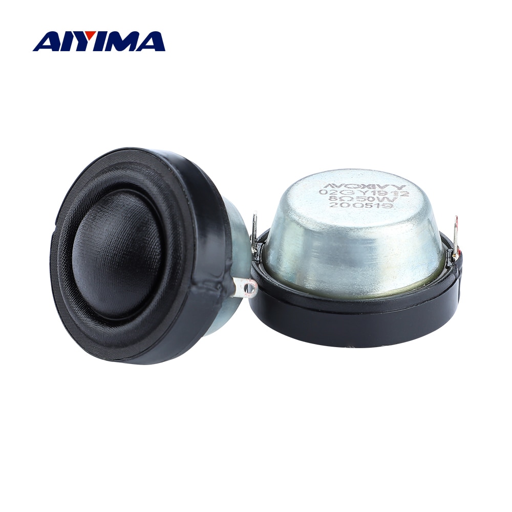 AIYIMA 1.25 Inch Dome Silk Tweeter Speaker Units 8 Ohm 50W Wide Frequency Strong Magnetic Treble Mini Loudspeaker 34MM 2PCS