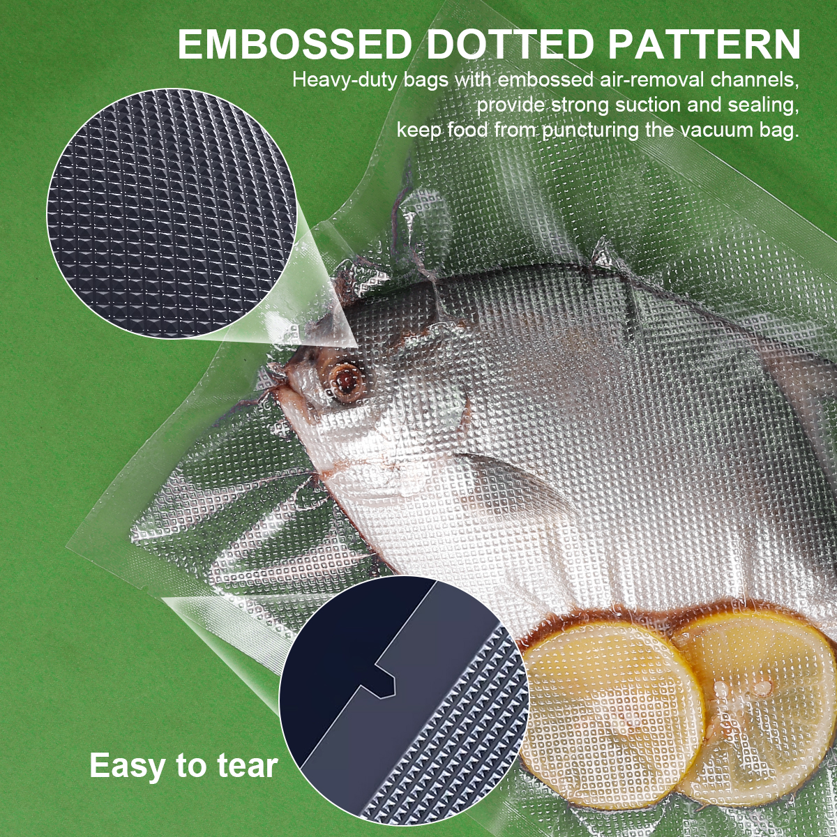 Bolsas de vacío de cocina para sellador al vacío de alimentos, máquina de embalaje, bolsa de almacenamiento de alimentos, accesorios de cocina sin BPA, 100 unids/lote