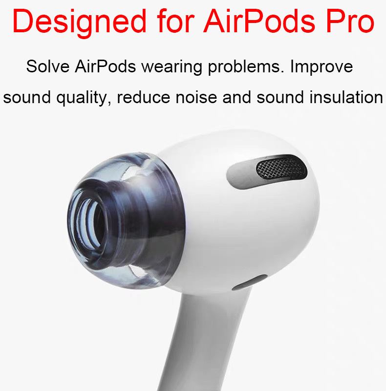 1PairTPE Transparent Latex Earmuffs For Apple Airpods Pro Earphone Cover Airpods Pro2 Soundproof Earplug Accessories