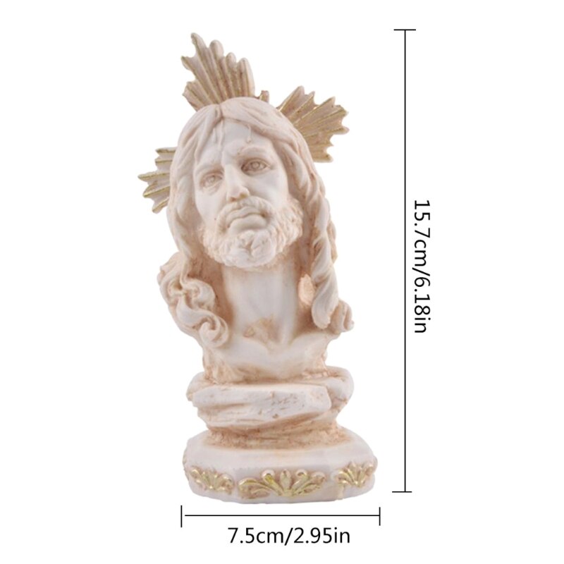 Mini Sculpture du Christ jésus, Statue en résine, faite à la main, innovante, croix d'ange, moules artisanaux en résine, décor religieux pour la maison