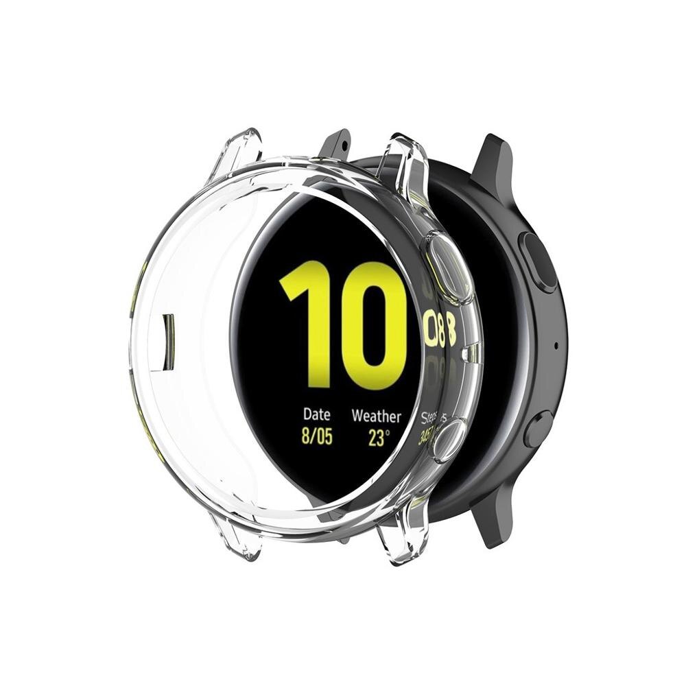 Screenprotector voor samsung galaxy watch active 2, ultradunne zachte siliconen volledige beschermhoes voor galaxy active 40/44mm: Transparant / Actief 2 44mm