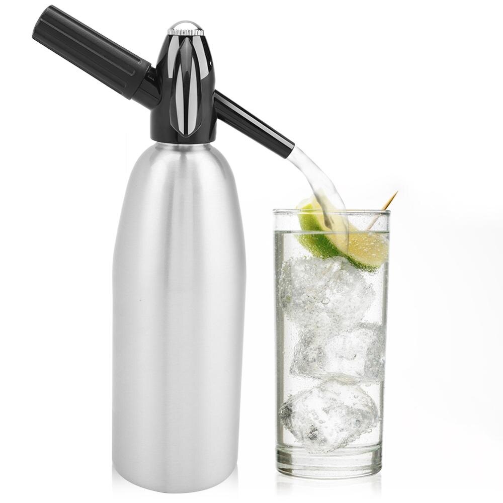 1L Soda Maker Siphon CO2 Dispenser WATER Bubble Generator Cool Drink Cocktail Soda Machine Aluminum Bar DIY Soda Maker Tools