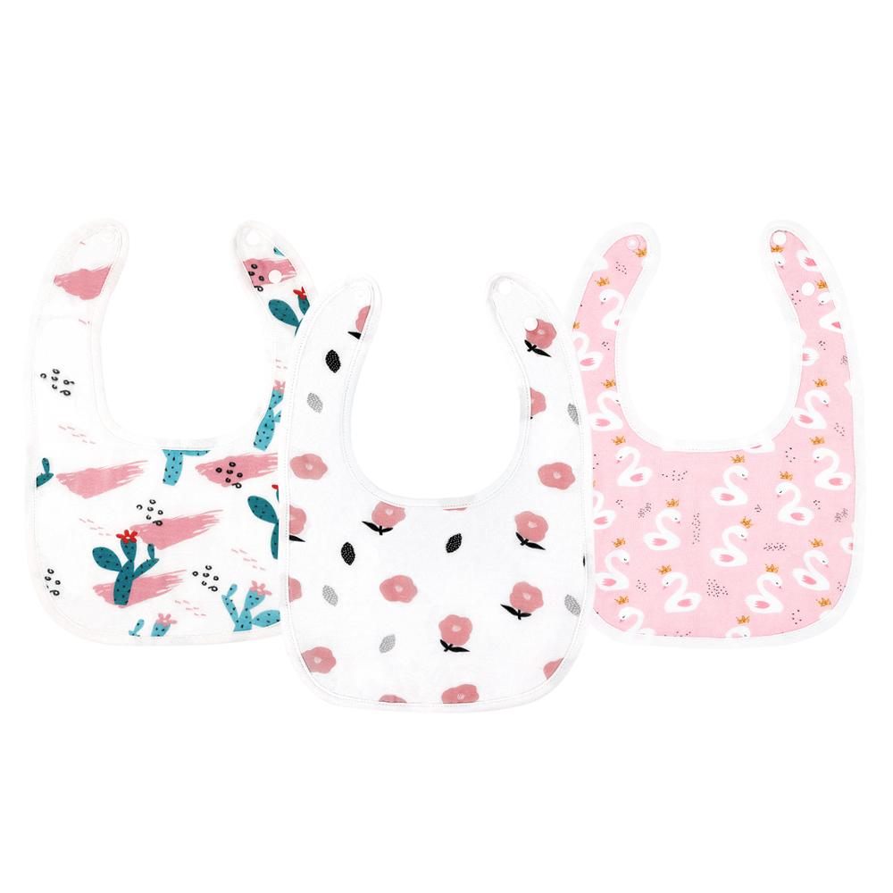 3Pcs 100% Musselin Baumwolle Lätzchen Baby Bandana Sabbern Lätzchen für Zahnen und Drooling Unisex Baby Lätzchen für Jungen und mädchen: EA30003