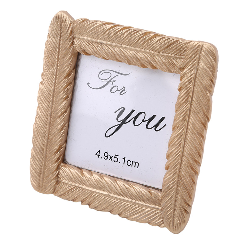 Golden Feather Photo Frame 4 Inch Photos Frames Metal Photo Frame Simple Photos Frames Home Decoration