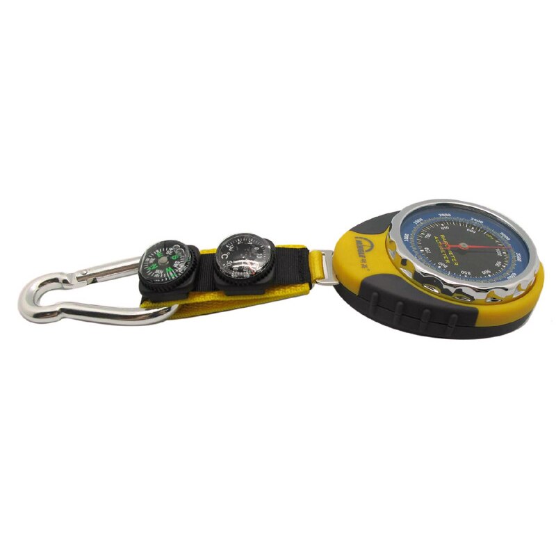 4 in 1 Altimetro Barometro Termometro Bussola con Moschettone Misuratore di Altitudine Arrampicata tutto'aperto Alpinismo trekking Accessori