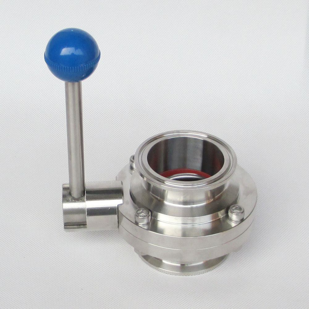 1.5&#39;&#39; Sanitary Tri Clamp Clover Butterfly Valve - Pull Handle SS304 Stainless Steel