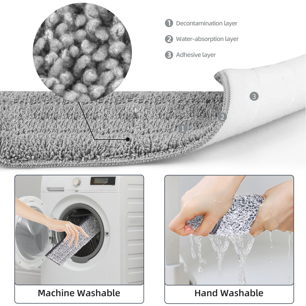 handfreies flaches Bodenwischer- und Eimerset für das professionelle Bodenreinigungssystem zu Hause mit waschbaren Mikrofaserpads für Hartholz