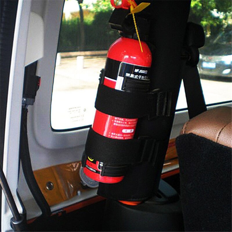 Car Trunk store content bag Rapid Fire extinguisher Holder Safety Strap Kit Fire Extinguisher Car Magic Tapes