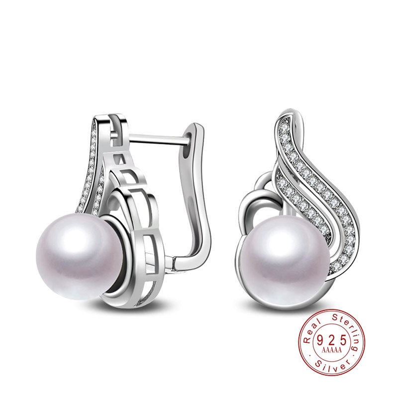 Silver color Jewelry Earrings Simple Imitation Pearl Earrings for Women Jewelry ed54 Boucle d'Oreille Brincos Para