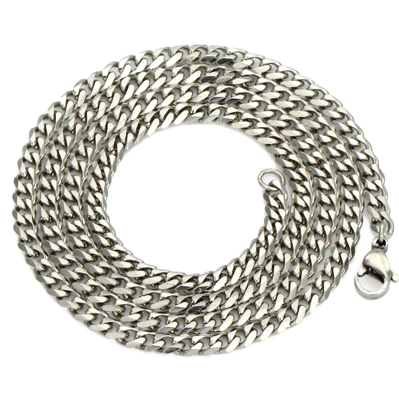 männer der kette 5mm/7mm edelstahl Kubanischen kette silber halskette schmuck Nie verblassen wasserdicht