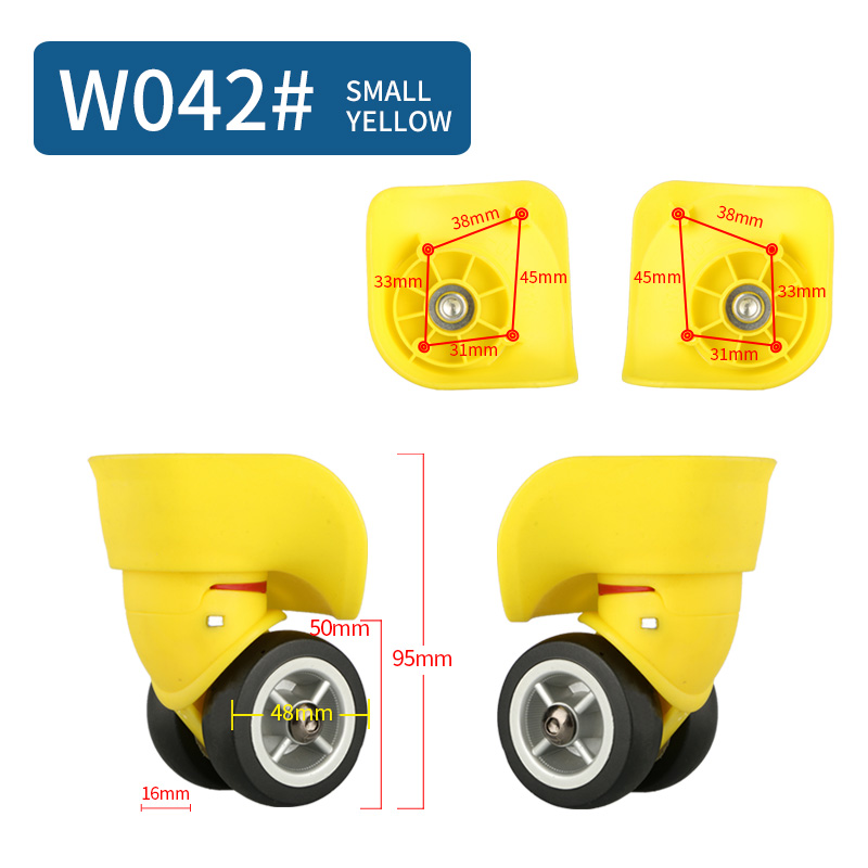 Reparatie Trolley Koffer Wielen Universele Wielen Accessoires Vervanging Reparatie Koffer Universele Caster Accessoires: Licht Groen