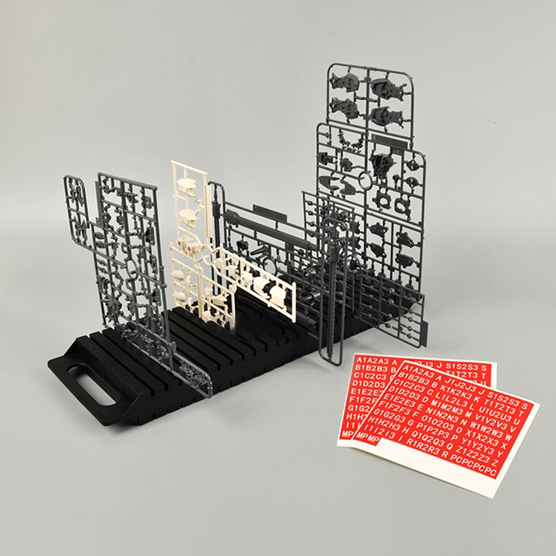 Model Tool Plastic Assembly Model Pieces Stand Holder with Sticker for Gundam L Shape/ Straight Shape Model Building Tool Sets