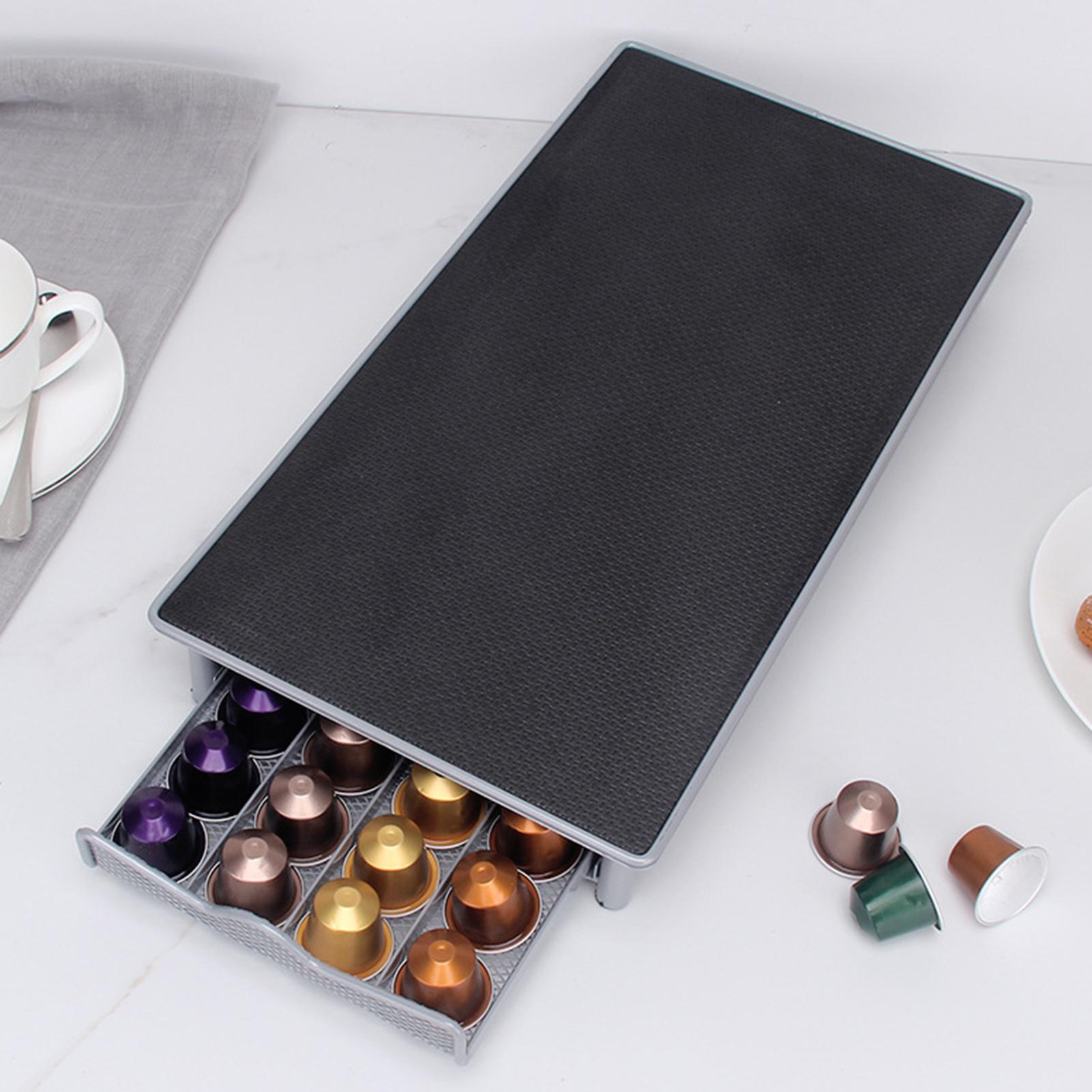 Prático café cápsula organizador gaveta café cápsula suporte gavetas titular para café nespresso cápsulas prateleiras titular rack