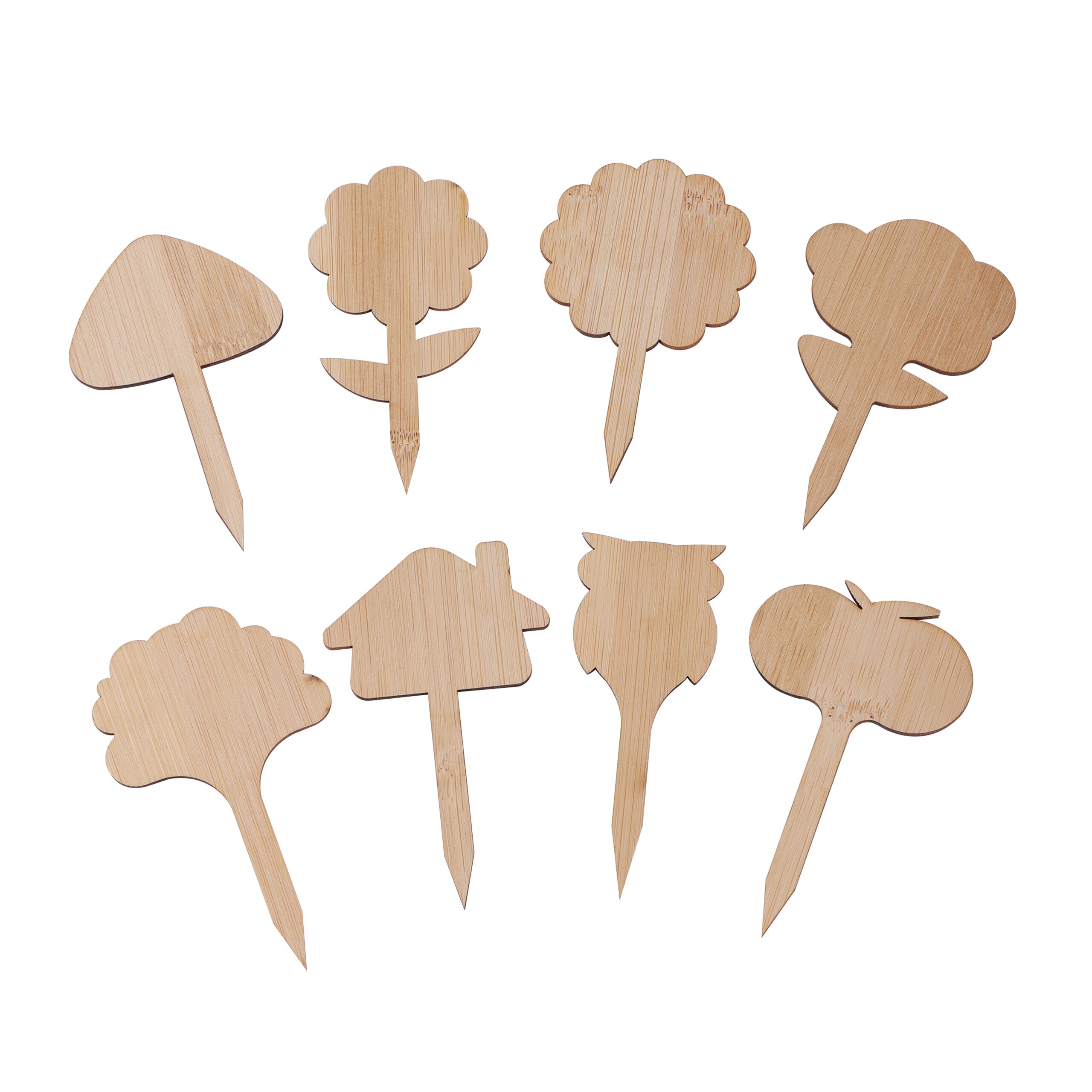 5 Pcs Bamboo Plant Marking Label Potted Plants Nurseries Succulents Flowers Vegetables Seedling Markers Gardening Marking Card