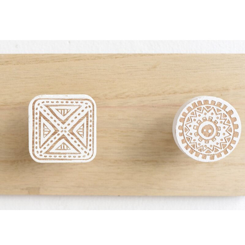 Nordisk veggkrok treklær lue nøkkelholder kroker heklet geometrisk arrangør kleshengere dekor hjem hotell hybel dekorasjon