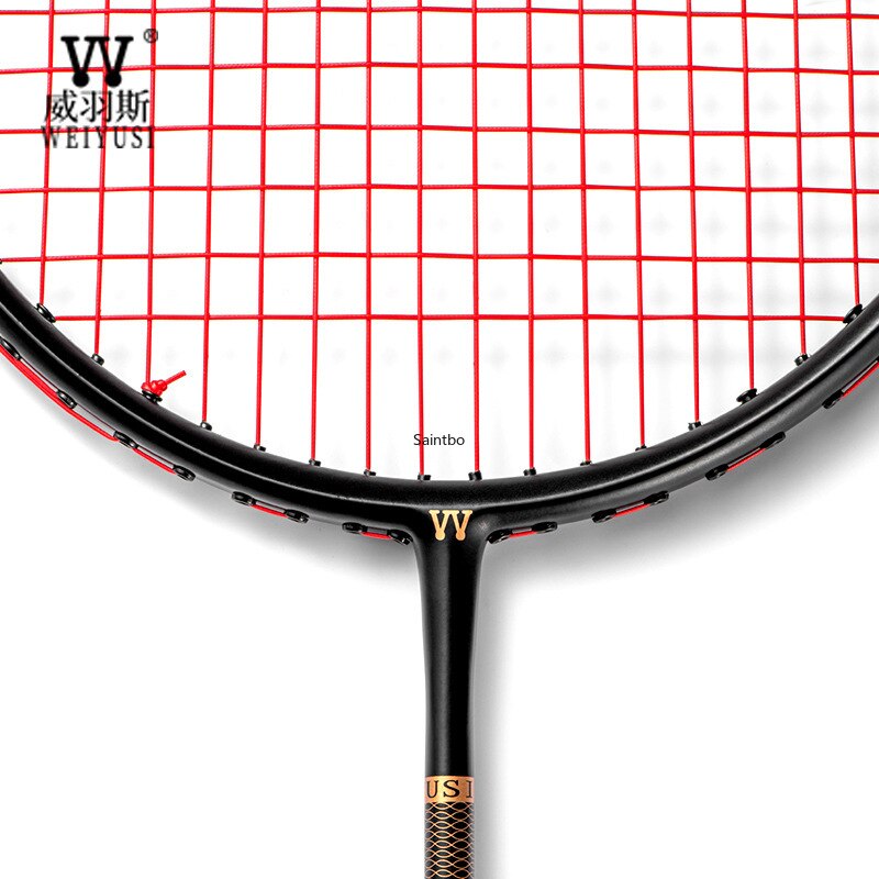 Voksen single-shot kulfiber ultralet en-i-en offensiv badmintonketcher foring badmintonketcher