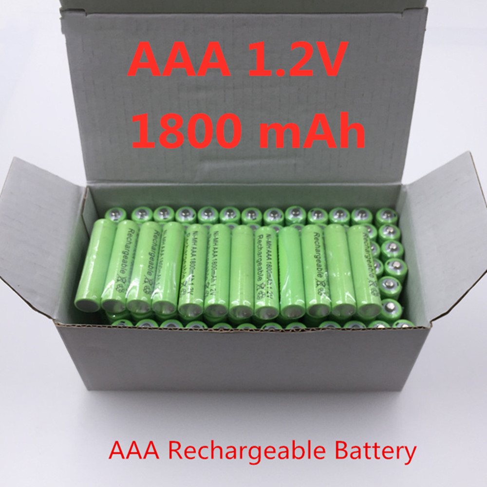 2/4/8/12/20/50 Pcs 100% Originele Aaa 1800 Mah 1.2 V oplaadbare Batterij Aaa 1800 Mah Ni-Mh Oplaadbare 1.2 V 2A Batterij