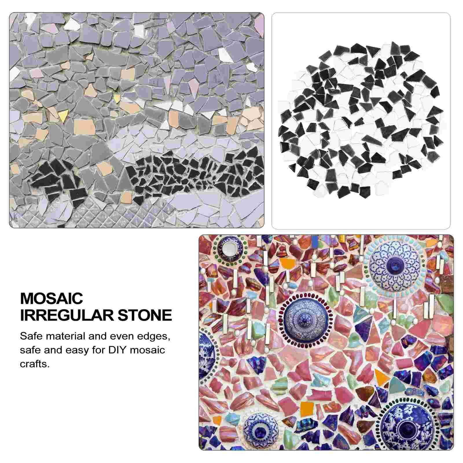 200g Colorful DIY Mosaic Tiles Pretty Ceramic Mosaic Tiles Delicate Mosaic Tiles