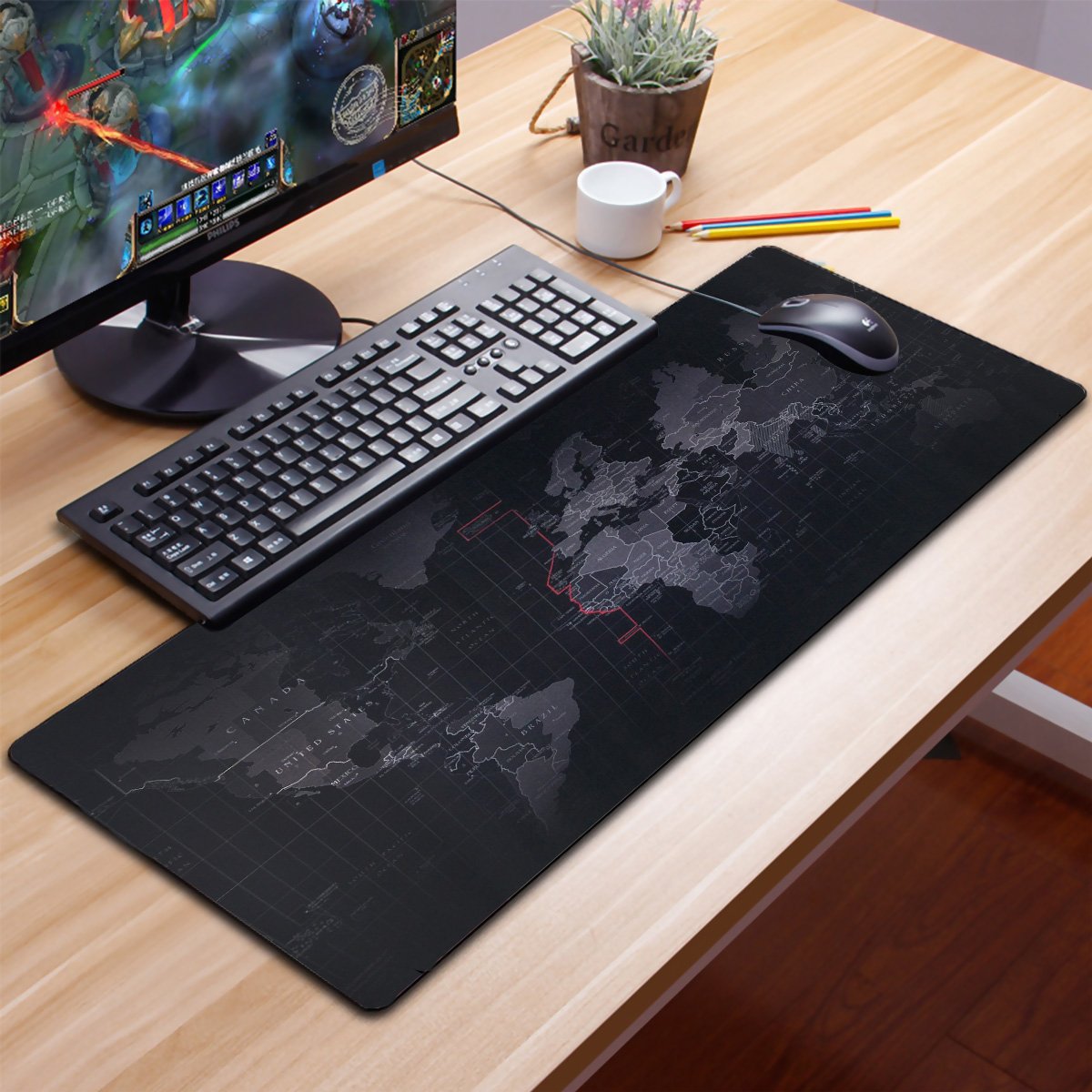 Super duża podkładka pod mysz dla graczy Duża podkładka pod mysz do komputera PC Podkładka pod mysz XXL Podkładka pod mysz na biurko z klawiaturą