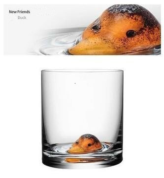 Nowi przyjaciele 3D głowa zwierzęcia kryształbyć winnym skały szkocja Whisky okulary staroświeckie szkło Verre XO Chivas kieliszek robić czerwonego wina Brandy wąchać: kaczka