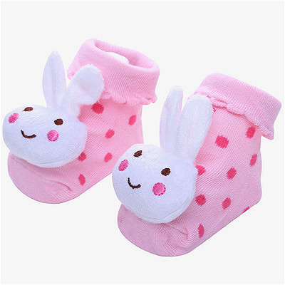 Baby Socks Rubber Anti Slip Floor Cartoon Kids Toddlers Autumn Spring Animal Newborn: Rabbit