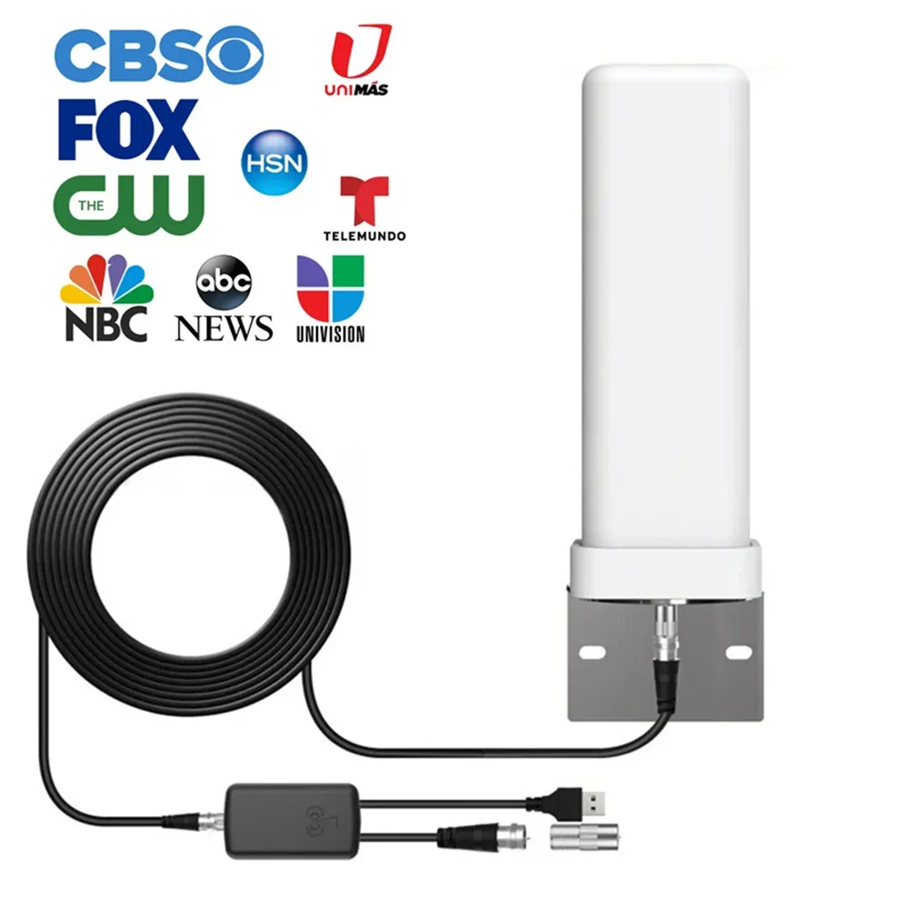 HD signal receiver Outdoor digital TV antenna indoor DTMB rural old household 4K 1080p ATSC with amplifier accessori