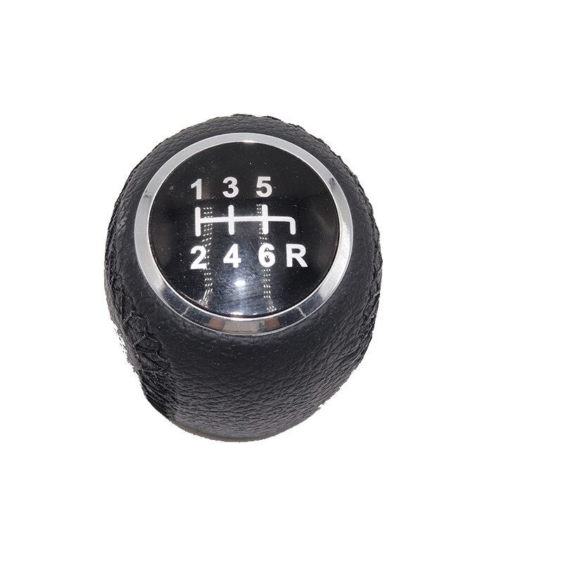 Lederen Auto Shift Pookknop Hendel Gaitor Boot Cover Voor Fiat Grande Punto Evo Fiat Punto Versnellingspook Handvat knop: 123456R