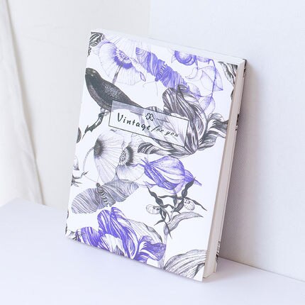 Cuaderno de dibujo artístico para artistas, cuaderno de bocetos en blanco de 16K, 120 hojas, libro de diario de pintura para estudiantes, suministros de arte: E