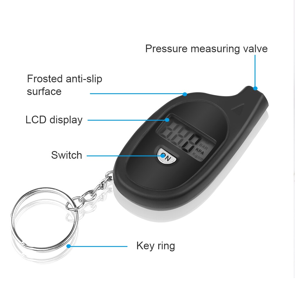2-150 Psi Digitale Bandenspanningsmeter Bar Kpa Bandenspanning Meter Monitor Mini Lcd Display Voor Auto Vrachtwagen fiets Motorfiets