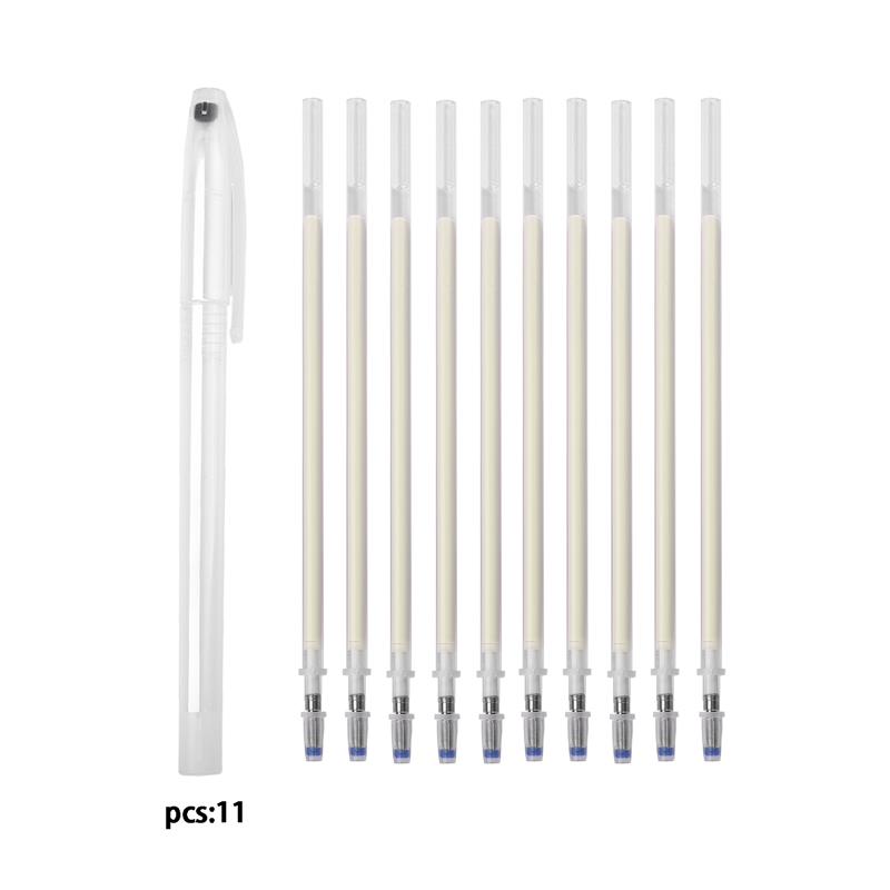 Stylo marqueur magique effaçable à la chaleur, 10 pièces/ensemble, stylo pour tissu disparaissant la température, marquage de ligne, accessoires de couture artisanaux pour bricolage: plum