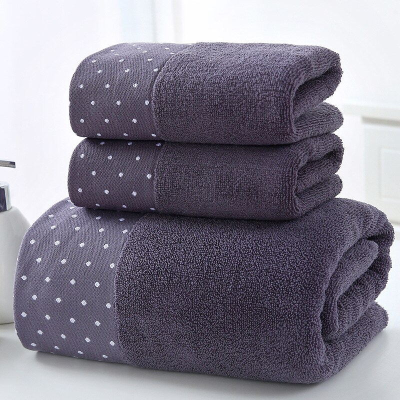 Plus récent 3 pièces/ensemble Doux Coton Hôtel Serviettes De Bain Pour Adultes Absorbant Éponge Bain Plage Visage Feuille Femmes Serviettes Ensemble