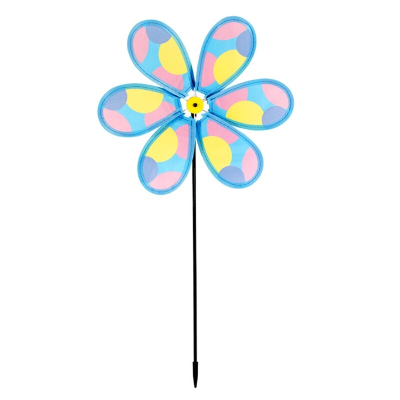 4pcs Colorful 6 Blade Wind Spinners Lawn Pinwheels Windmill Party Pinwheel Toys N7MD